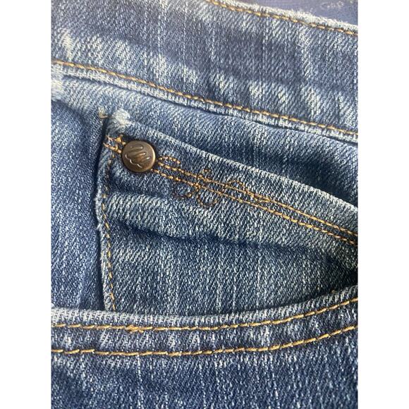 Wrangler Q-Baby Womens Jeans Size 15/16x34 Blue Denim Mid Rise Stretch Bootcut - Picture 4 of 7